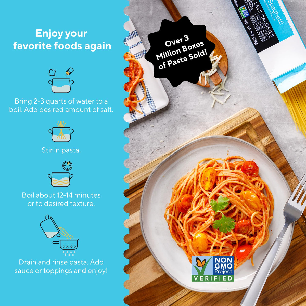 Fiber Gourmet Spaghetti bundle highlighting Italian craftsmanship
