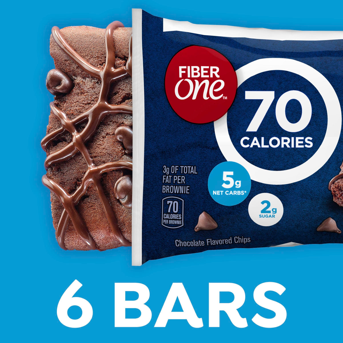 Fiber One 70-calorie snack bar, a light chocolate treat option.