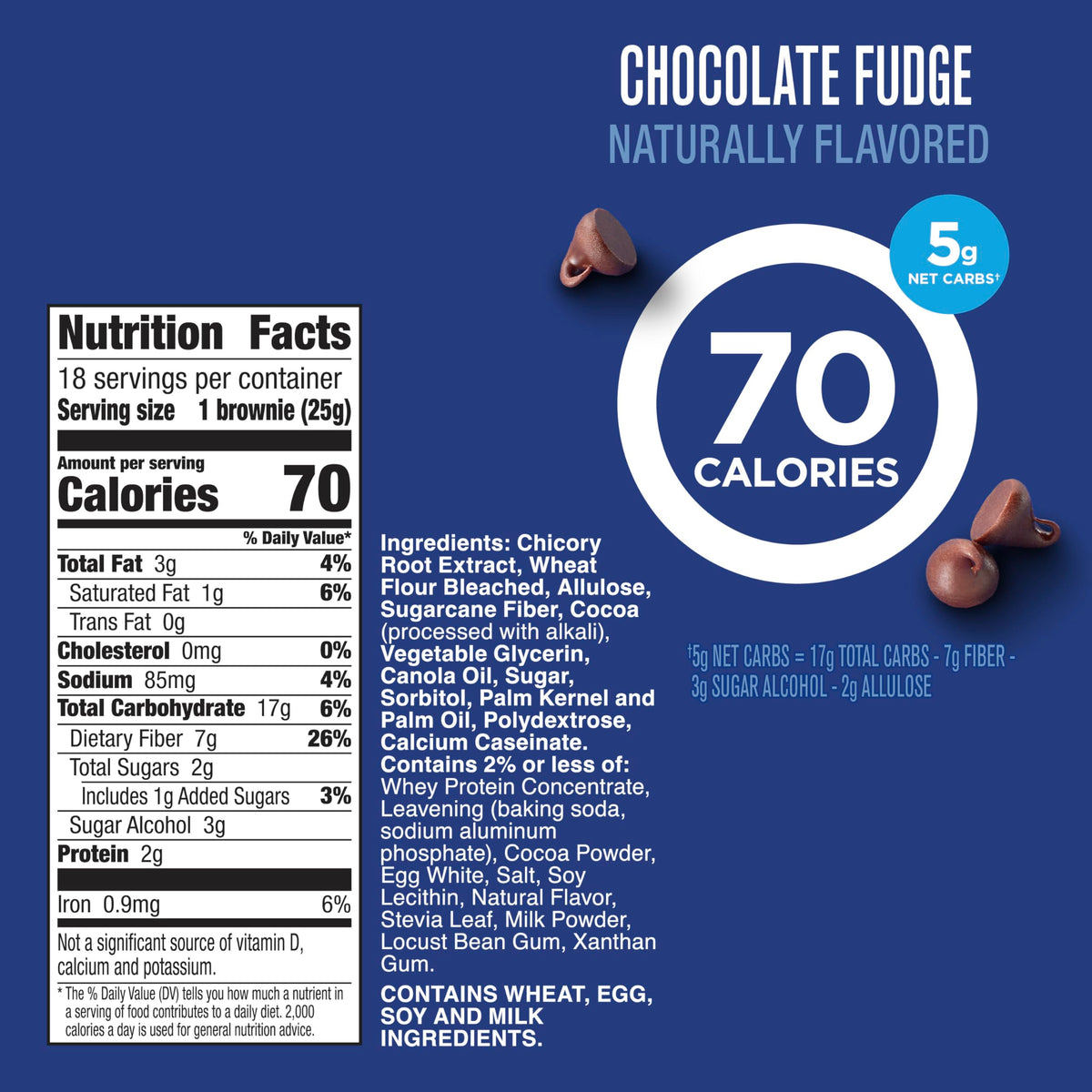 Fiber One Brownies Chocolate Fudge bars on plate showcase convenient, portion-controlled indulgence