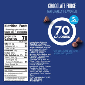 Fiber One Brownies Chocolate Fudge bars on plate showcase convenient, portion-controlled indulgence