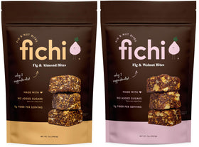 Fichi Fig and Nut Bites packaging highlighting two-ingredient snack