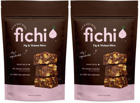Fichi fig and nut bites two-pack front view, gluten-free on-the-go snack