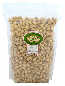 Fiddyment Farms 5 lb in-shell sea salted pistachios in a resealable bag for fresh snacking