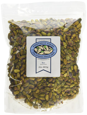 Fiddyment Farms raw pistachio kernels in a resealable bag for fresh snacking.