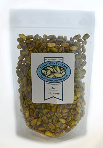 Fiddyment Farms raw pistachio kernels in a resealable bag, ideal for fresh snacking.