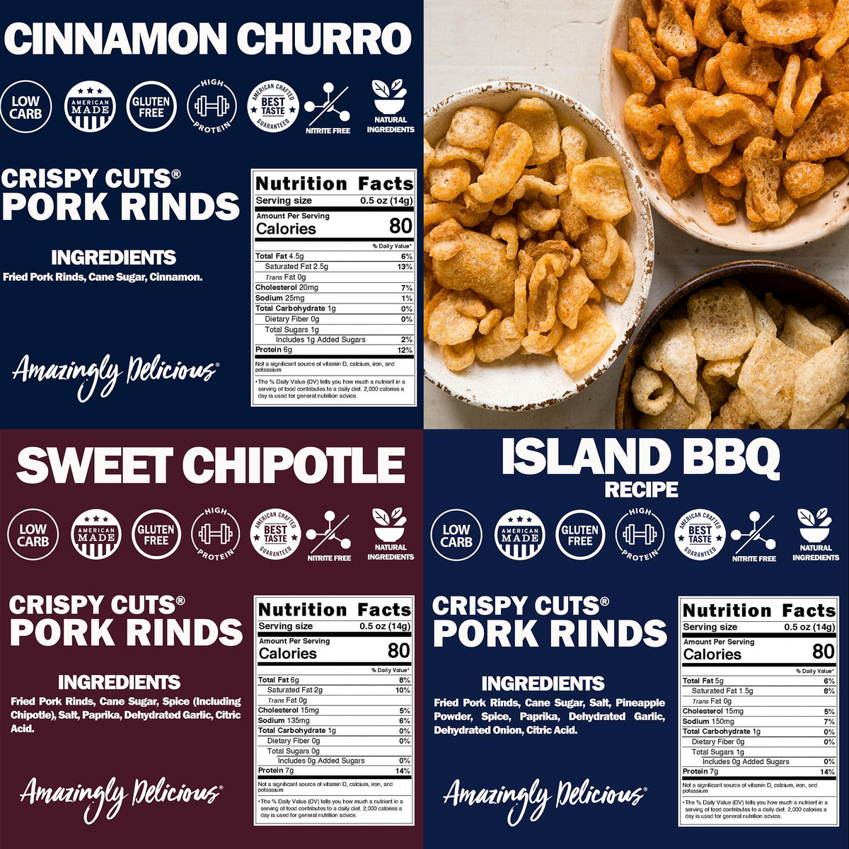 Field Trip 1oz pork rinds bag, portable snack for busy days.