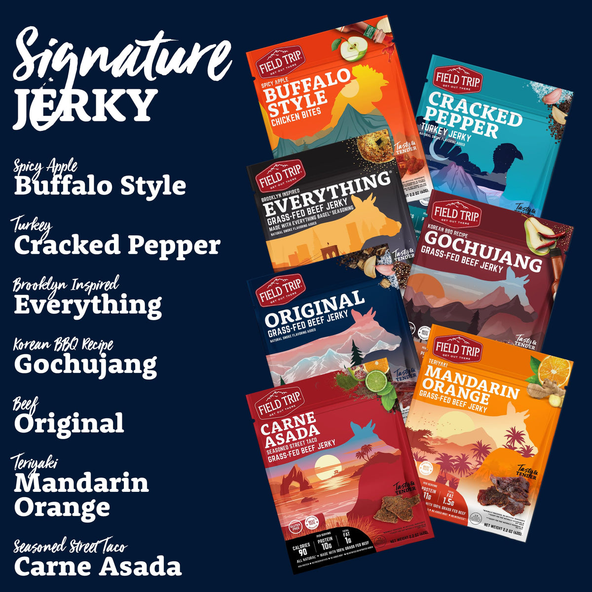 Snack idea: Field Trip Jerky Original with nuts for quick fuel.