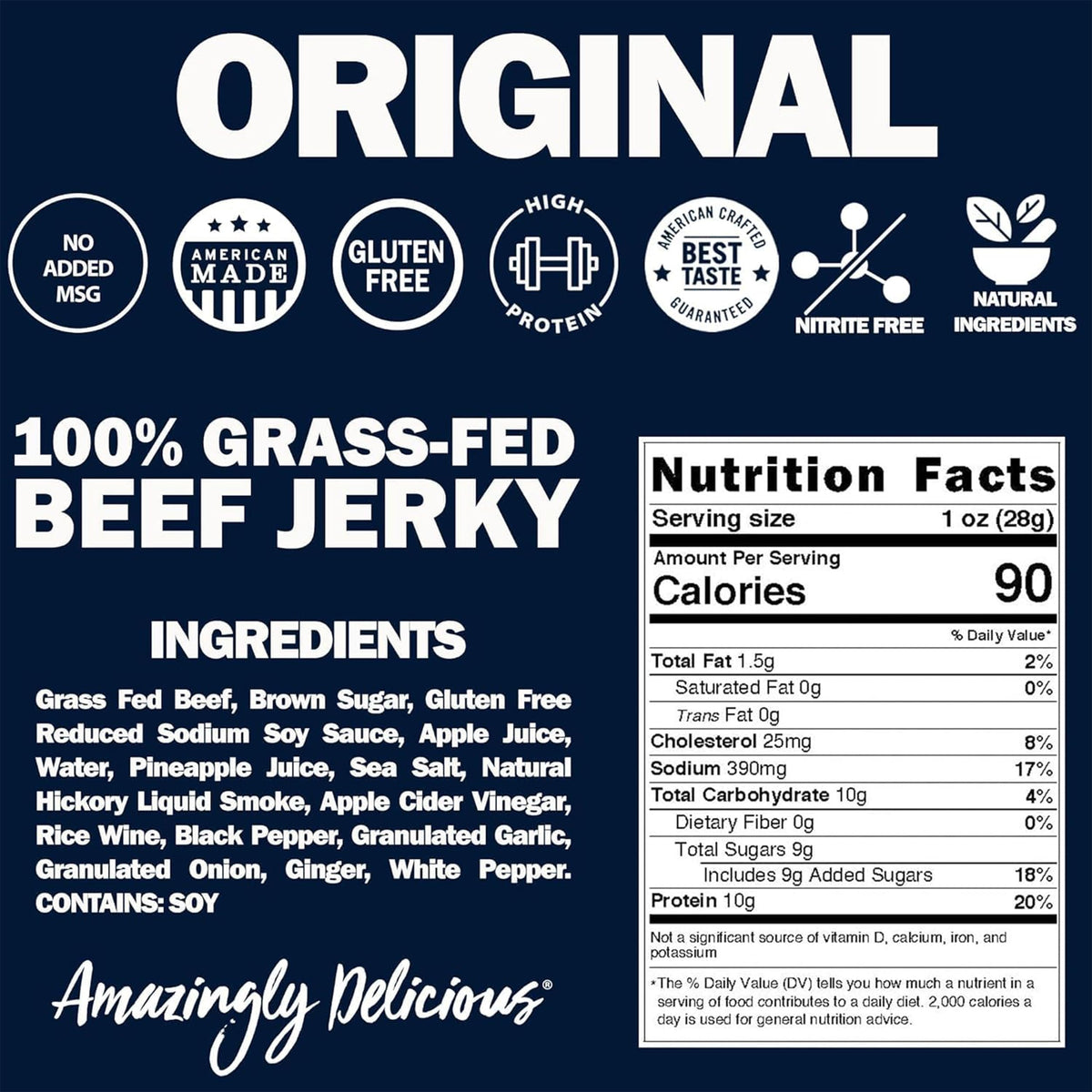 Field Trip Jerky Original texture slice reveals tender, chewy bite.