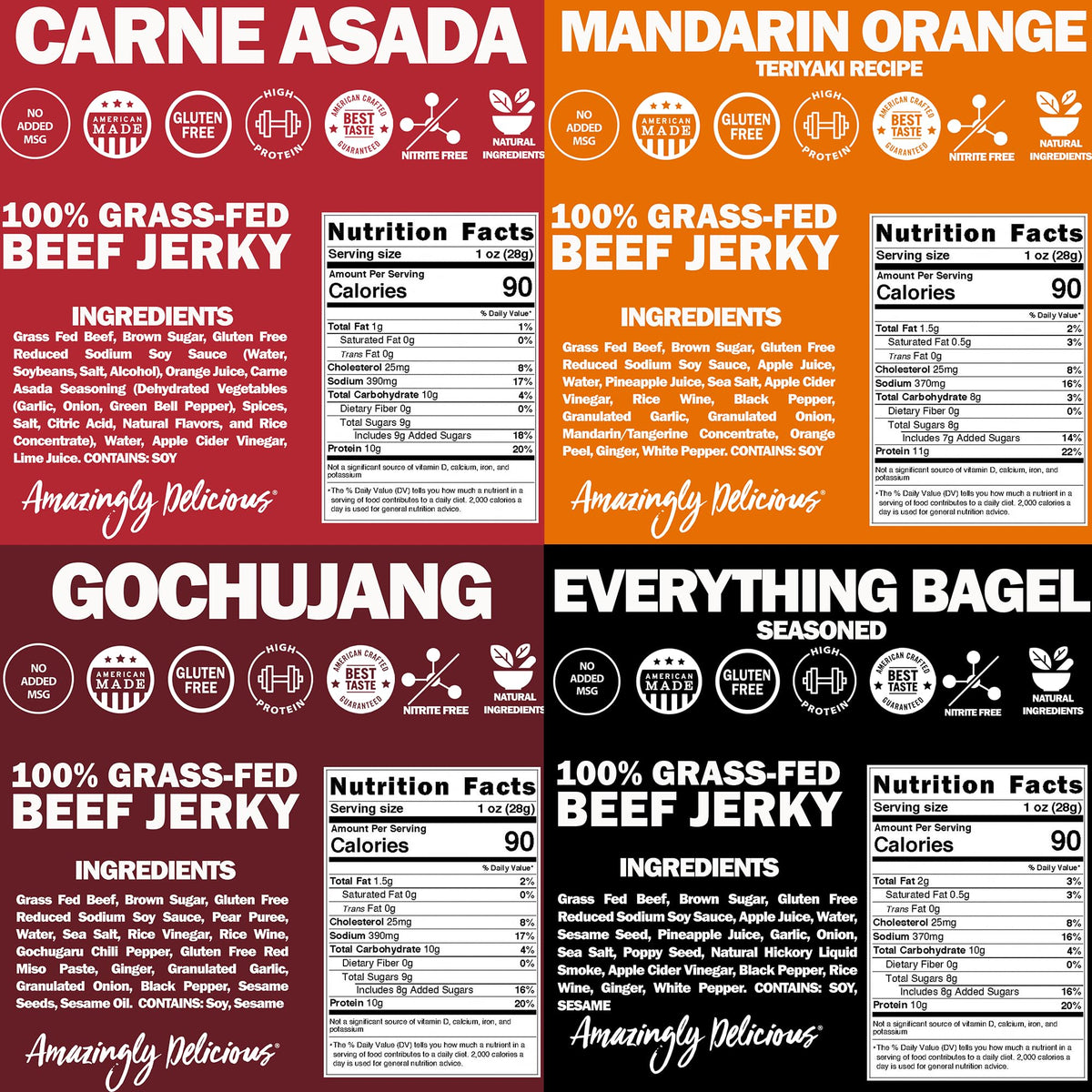 Field Trip grass-fed beef jerky gochujang flavor, savory heat for travel