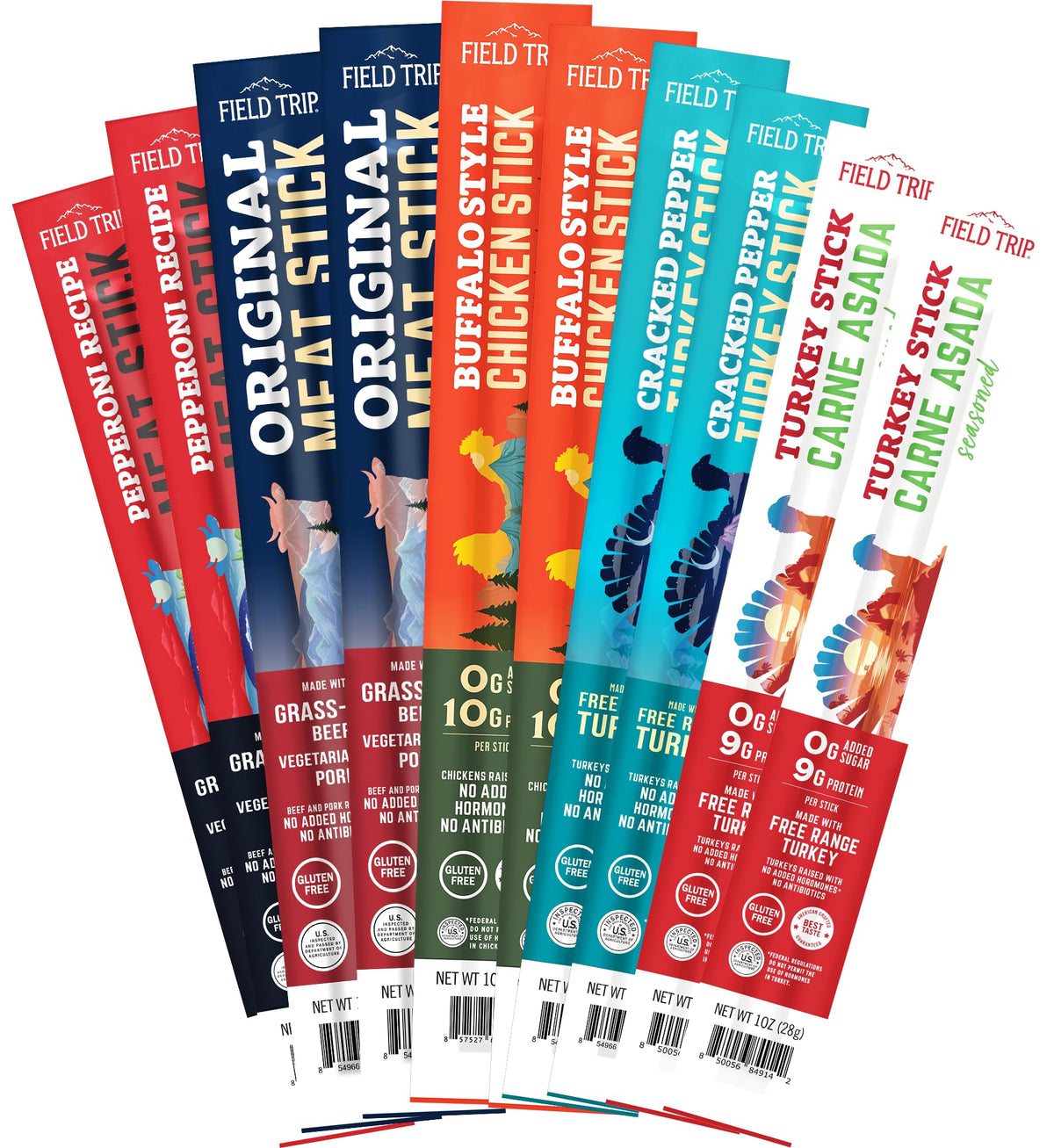 Field Trip grass-fed beef stick pack for busy days with high-protein on-the-go.