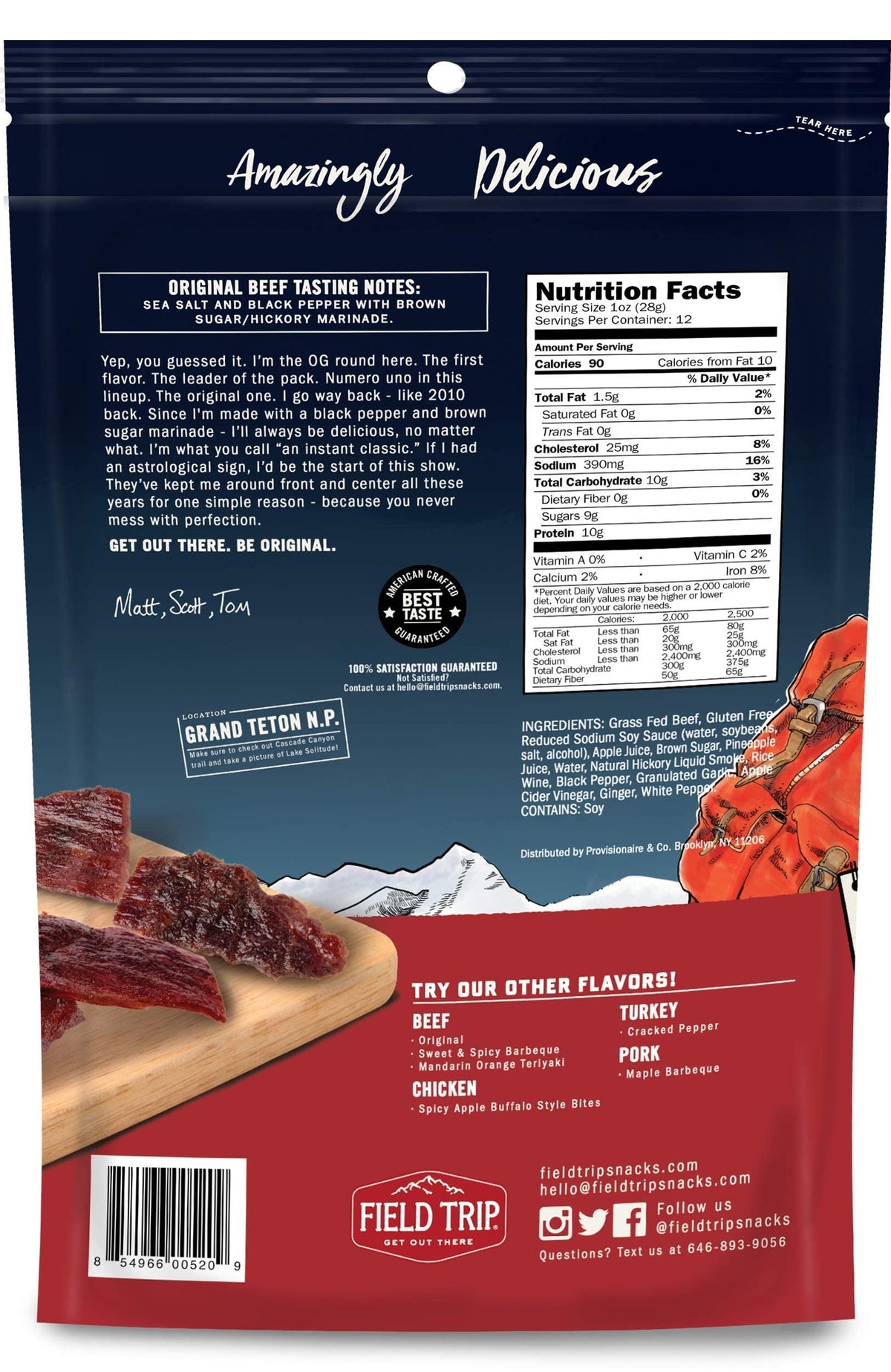 Field Trip Original jerky close-up texture highlighting chewy, satisfying bite