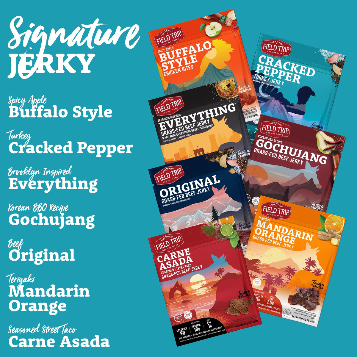 Field Trip Turkey Jerky cracked pepper travel snack offers protein on the go