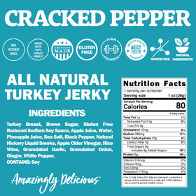 Field Trip Turkey Jerky gluten-free label with nitrate-free assurance.