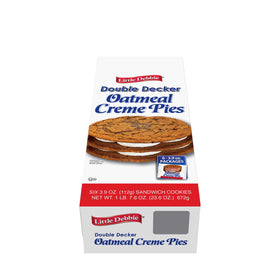 Fieldstone Little Debbie Oatmeal Double Decker Rounds front view, six-pack for on-the-go snacks.