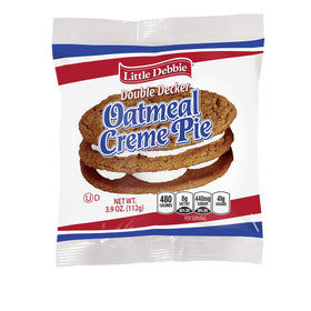 Fieldstone Little Debbie Oatmeal Double Decker Rounds, individually wrapped, ideal for lunchboxes and quick treats.