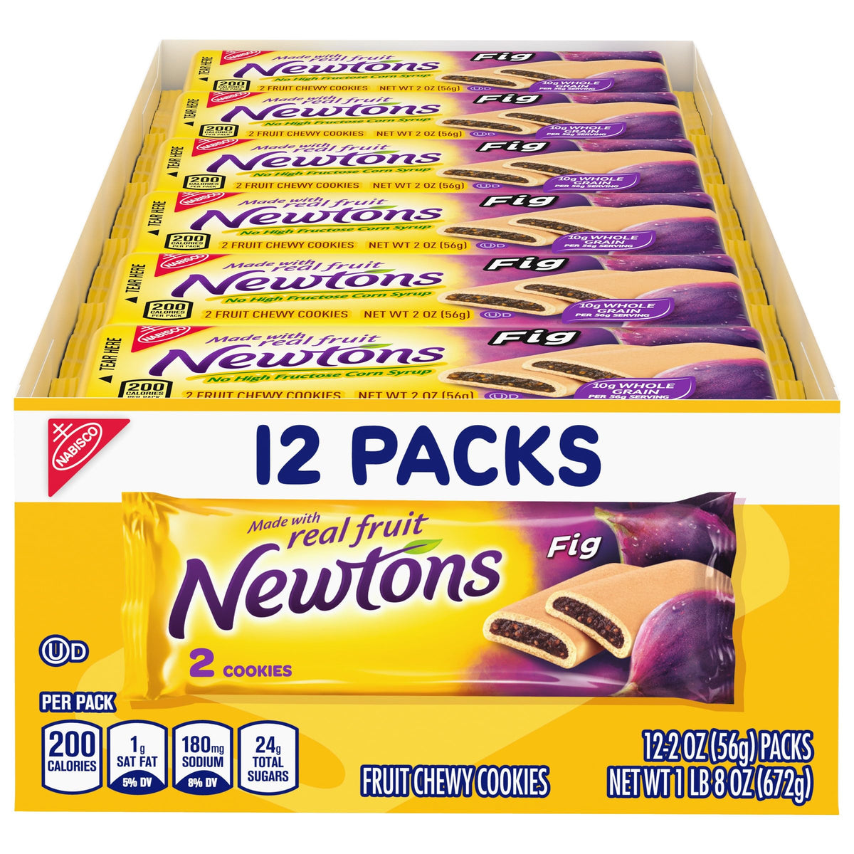 Fig Newtons original fig cookies box shown for on-the-go snacking.