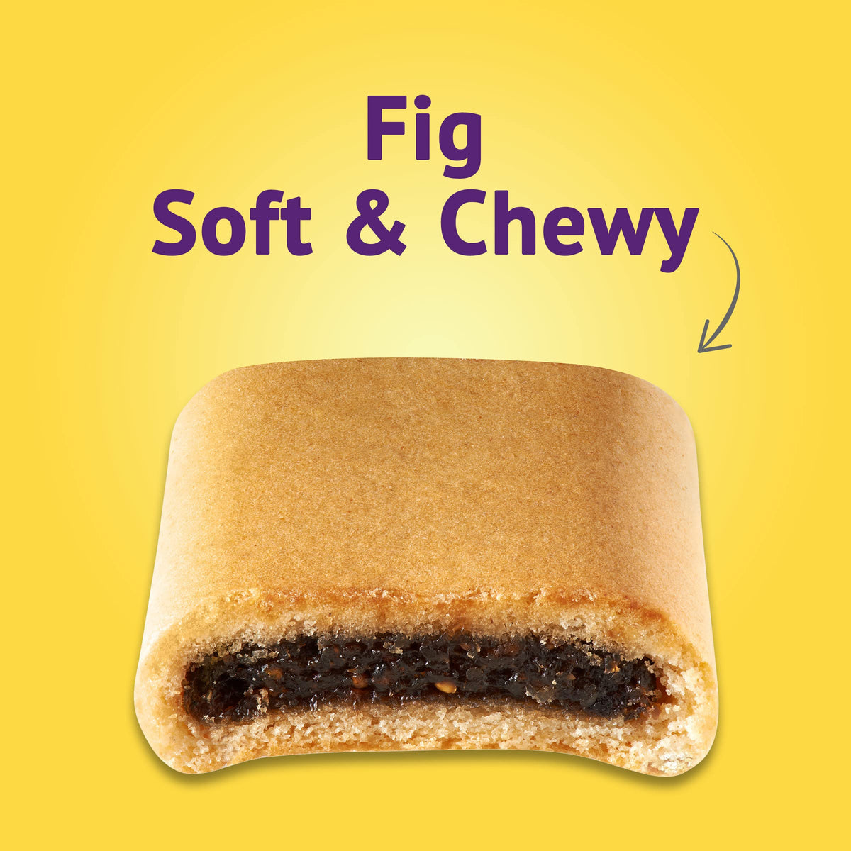 Fig Newtons original fig cookie pack opened to reveal individually wrapped bars.