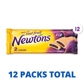 Fig Newtons original fig cookies on a plate showcasing soft texture.