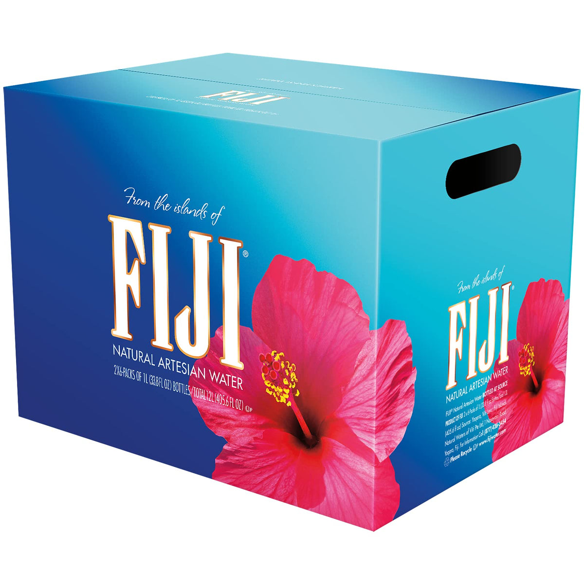 FIJI Artesian Water bottle pouring to illustrate on-the-go hydration