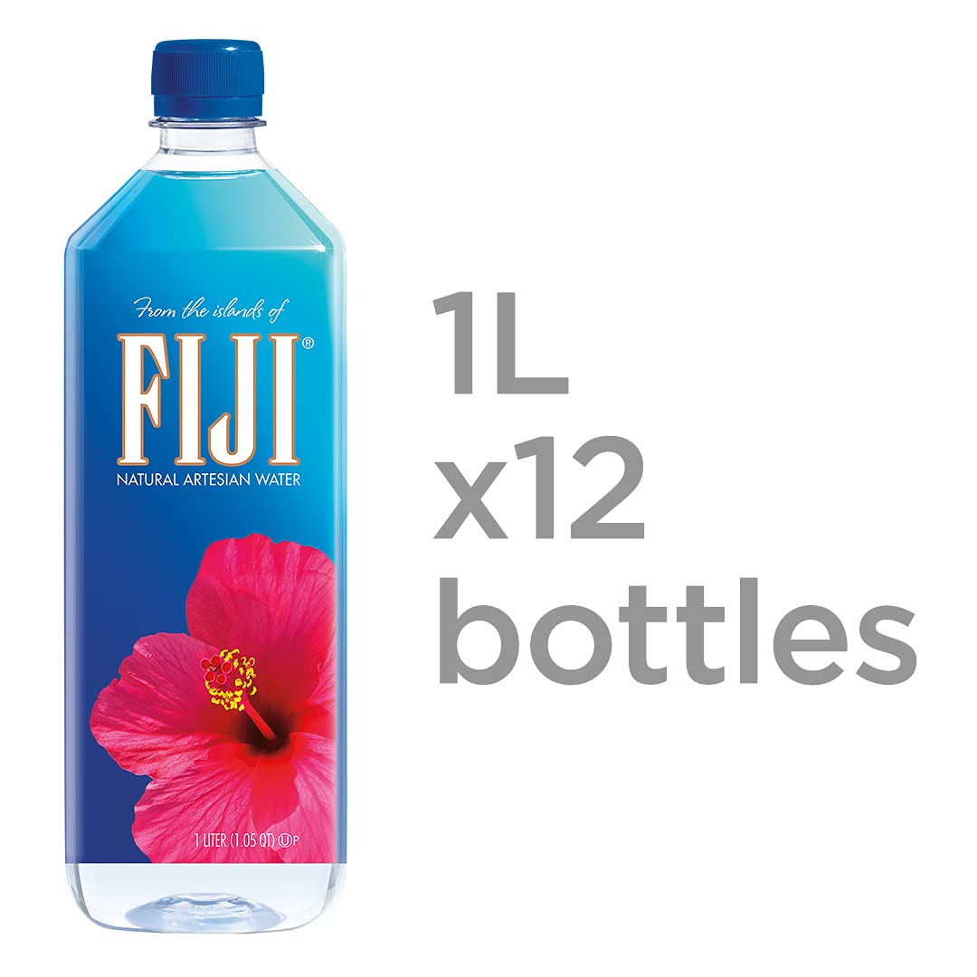 FIJI Artesian Water label close-up showing branding and clarity