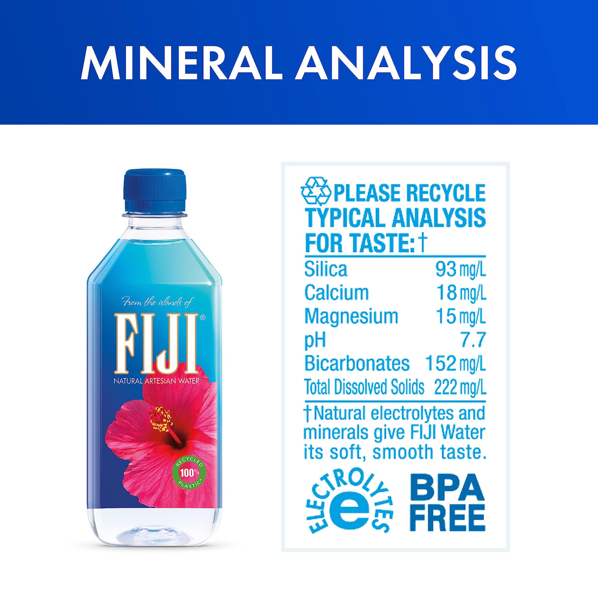 FIJI Water 24-pack case side view ideal for stocking pantry or events.