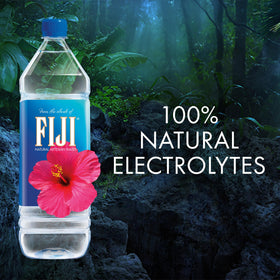 FIJI water close-up pour highlighting smooth finish
