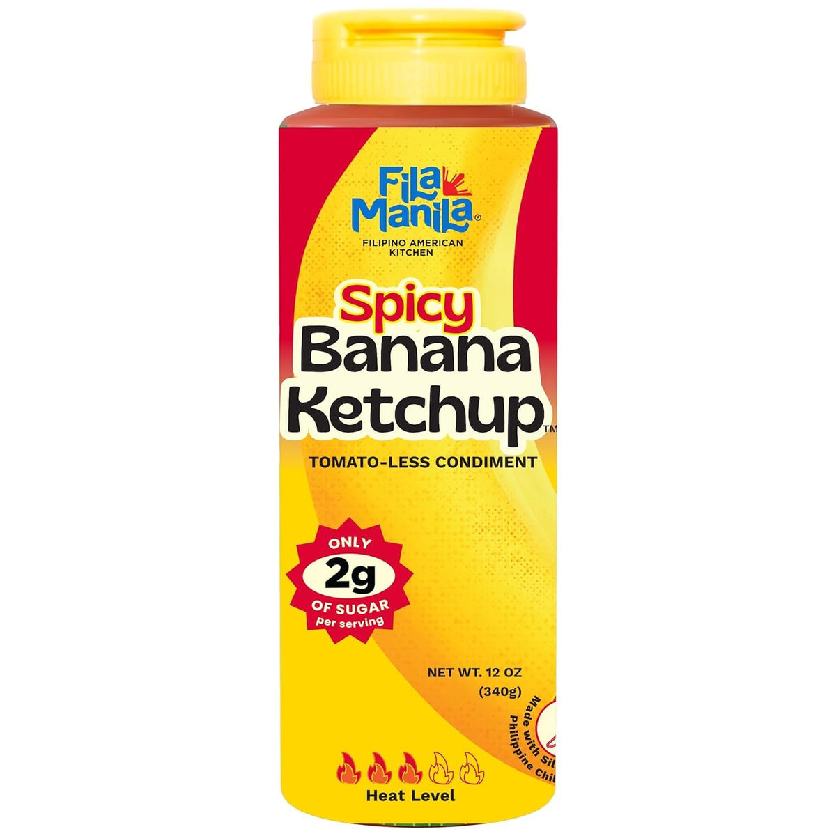 Fila Manila Spicy Banana Ketchup bottle with resealable cap for freshness