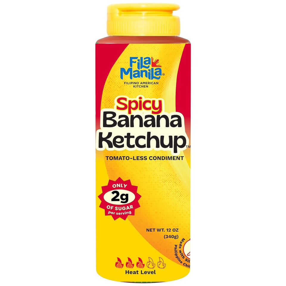 Fila Manila Spicy Banana Ketchup bottle with resealable cap for freshness