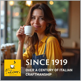 Filicori Zecchini Forte home barista grinder setup enables precise grind and crema.