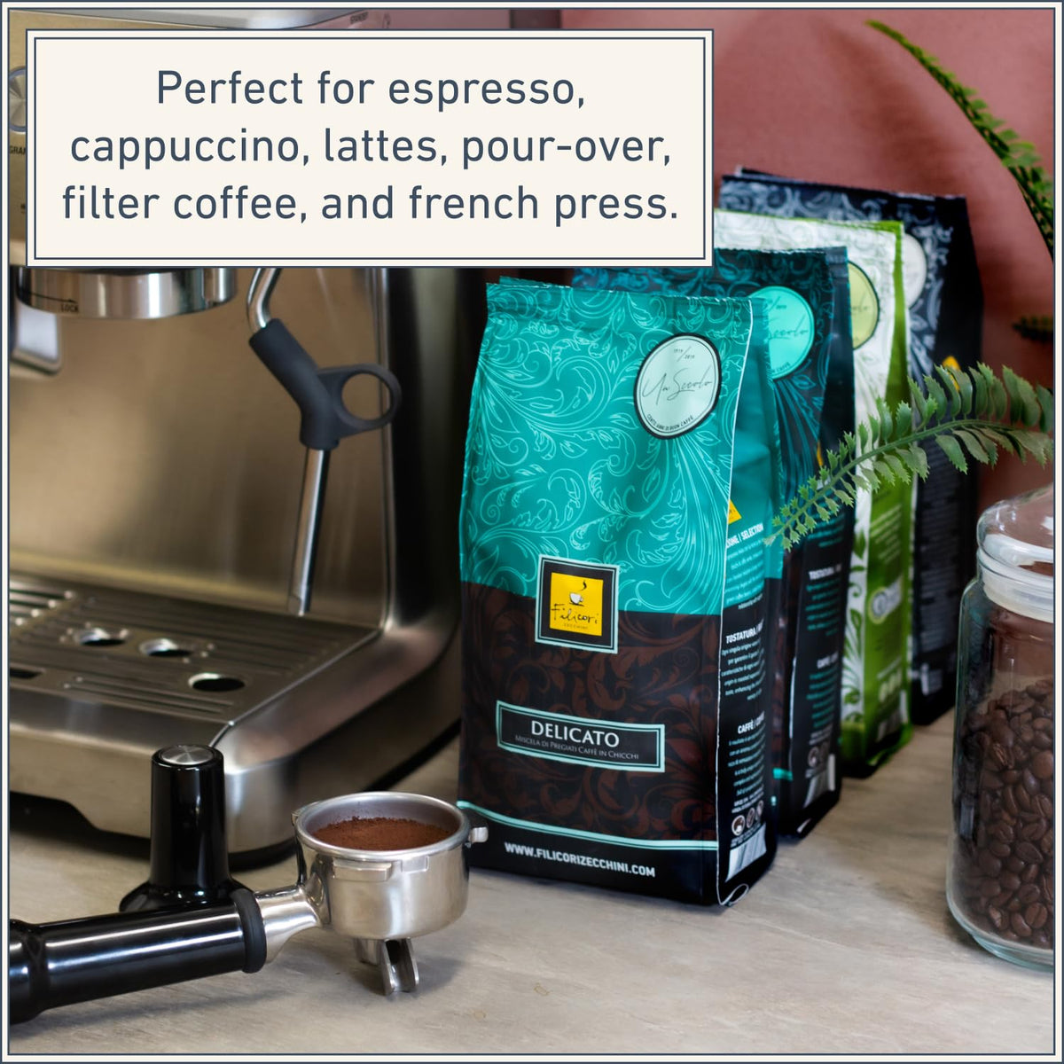 Filicori Zecchini home barista beans ideal for bean-to-cup machines.