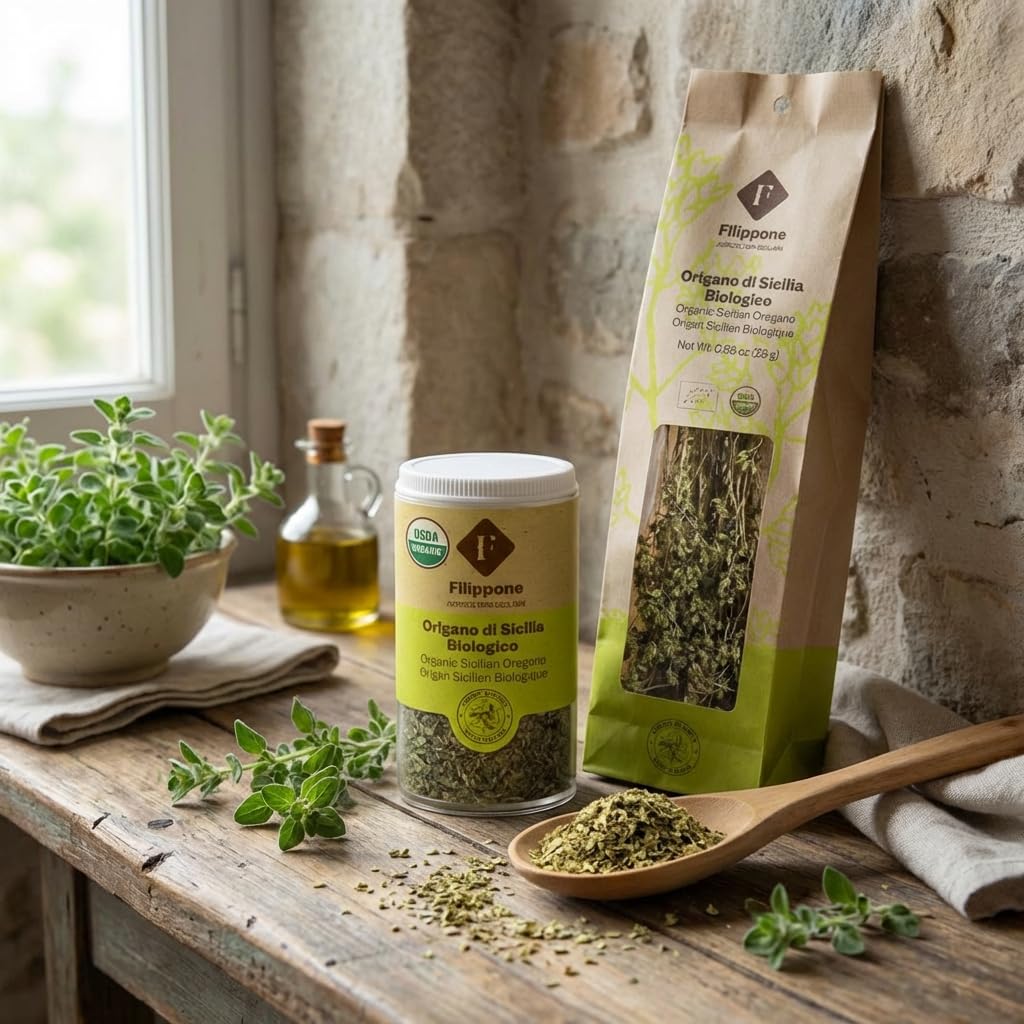 FILIPPONE oregano branches USDA certified for pure, flavorful seasoning suitable for daily cooking.