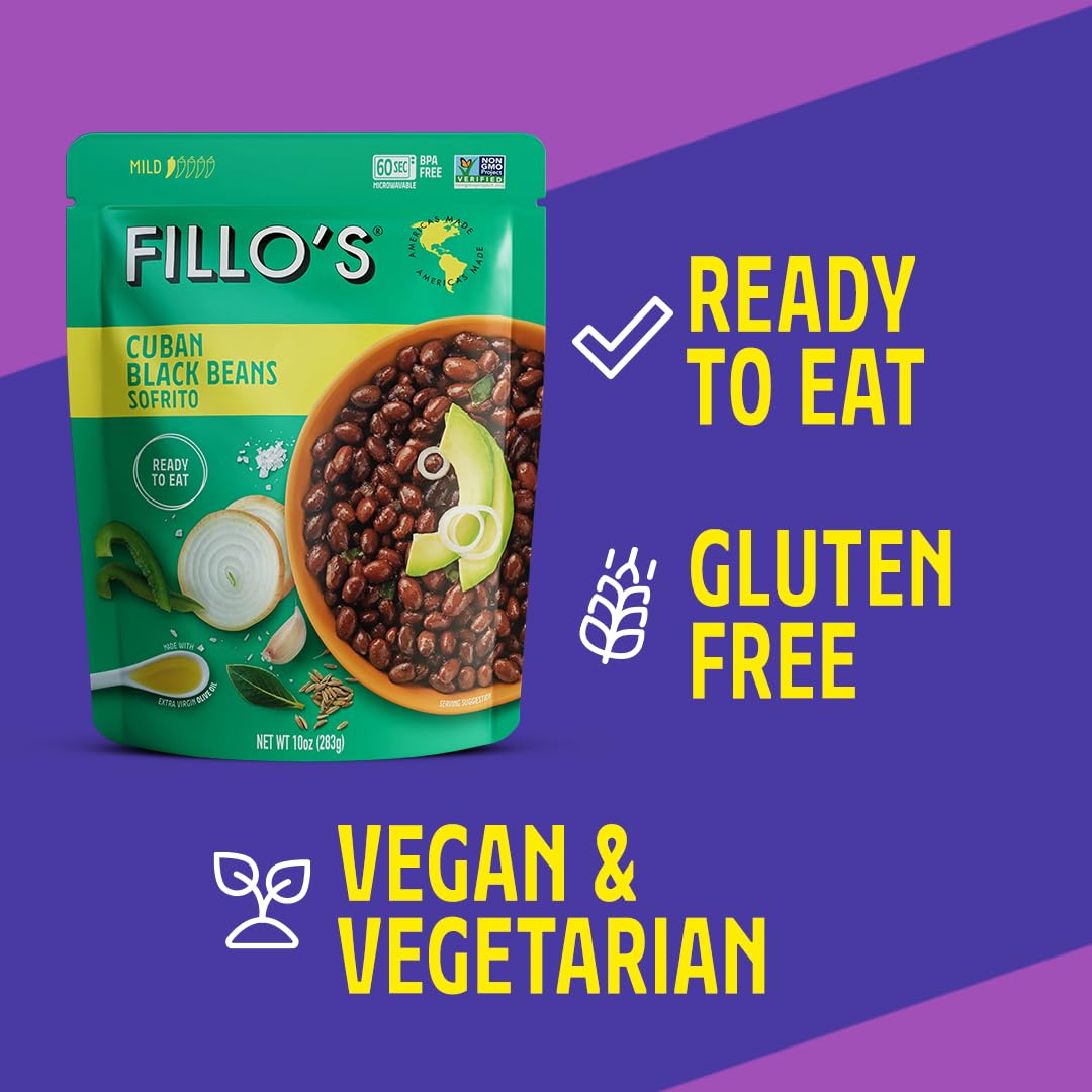 Fillos Cuban Black Beans with gluten-free ingredients for easy allergen-friendly meals.