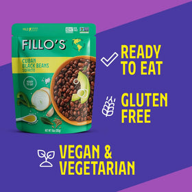 Fillos Cuban Black Beans with gluten-free ingredients for easy allergen-friendly meals.