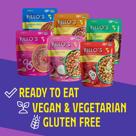 Fillo's Ready-to-Eat Variety Pack lentils pouch, quick nourishing option for busy lunches.