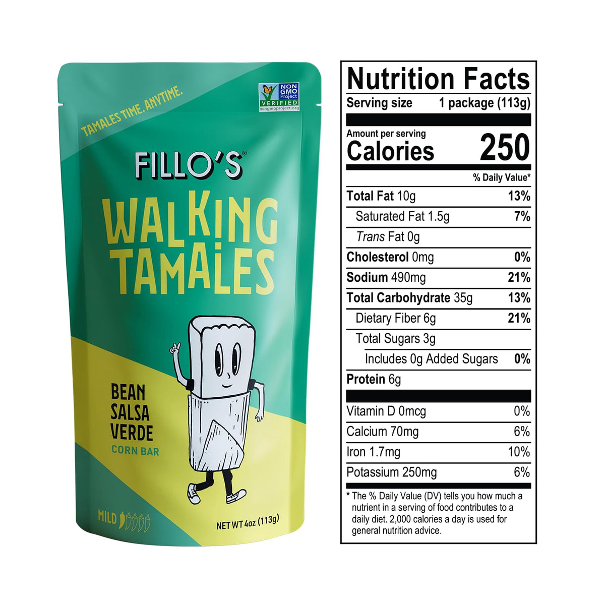 Fillo's Tamales habanero packaging promises vibrant heat and flavor