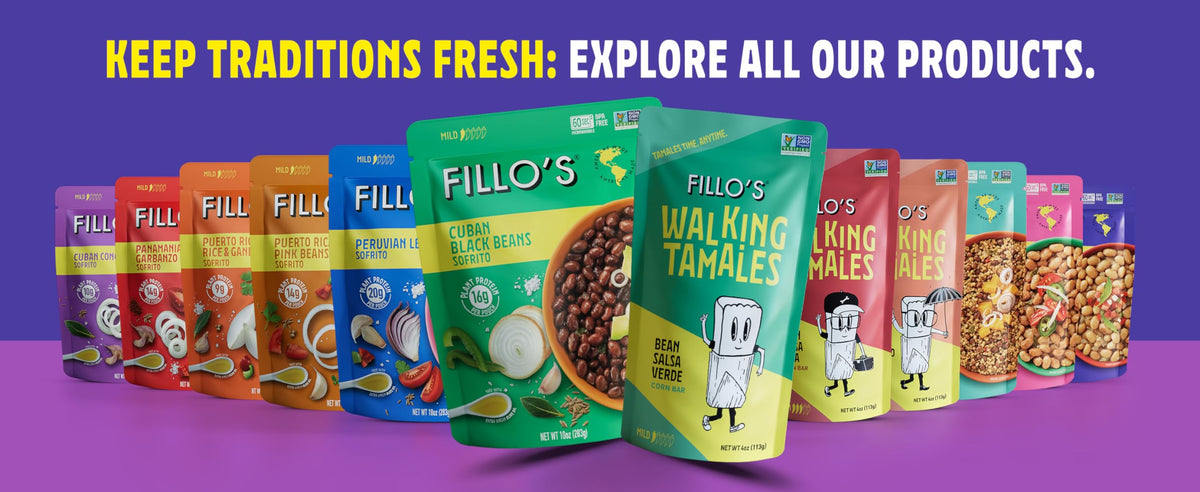 Fillo's Tamales red salsa packaging suggests bold flavor profile