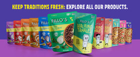 Fillo's Tamales red salsa packaging suggests bold flavor profile