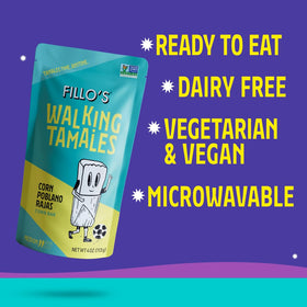 Fillo's Tamales Salsa Verde pouches for quick, mess-free lunches
