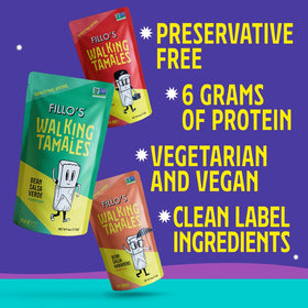 Fillo's Tamales Variety Pack opened pouch demonstrates convenient ready-to-eat meals