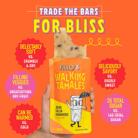 Fillo's Walking Tamales gluten-free, clean-label ingredients for daily snacking