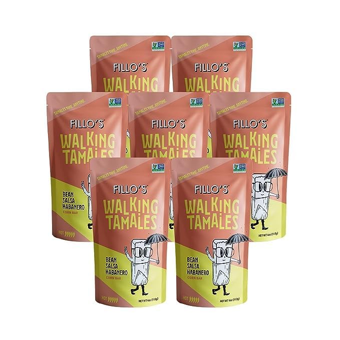 Fillo's Walking Tamales salsa habanero pouch ready-to-eat convenience for on-the-go meals