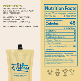 Filthy Food Agave Nectar bar-setup-friendly pouch saves space on home bars