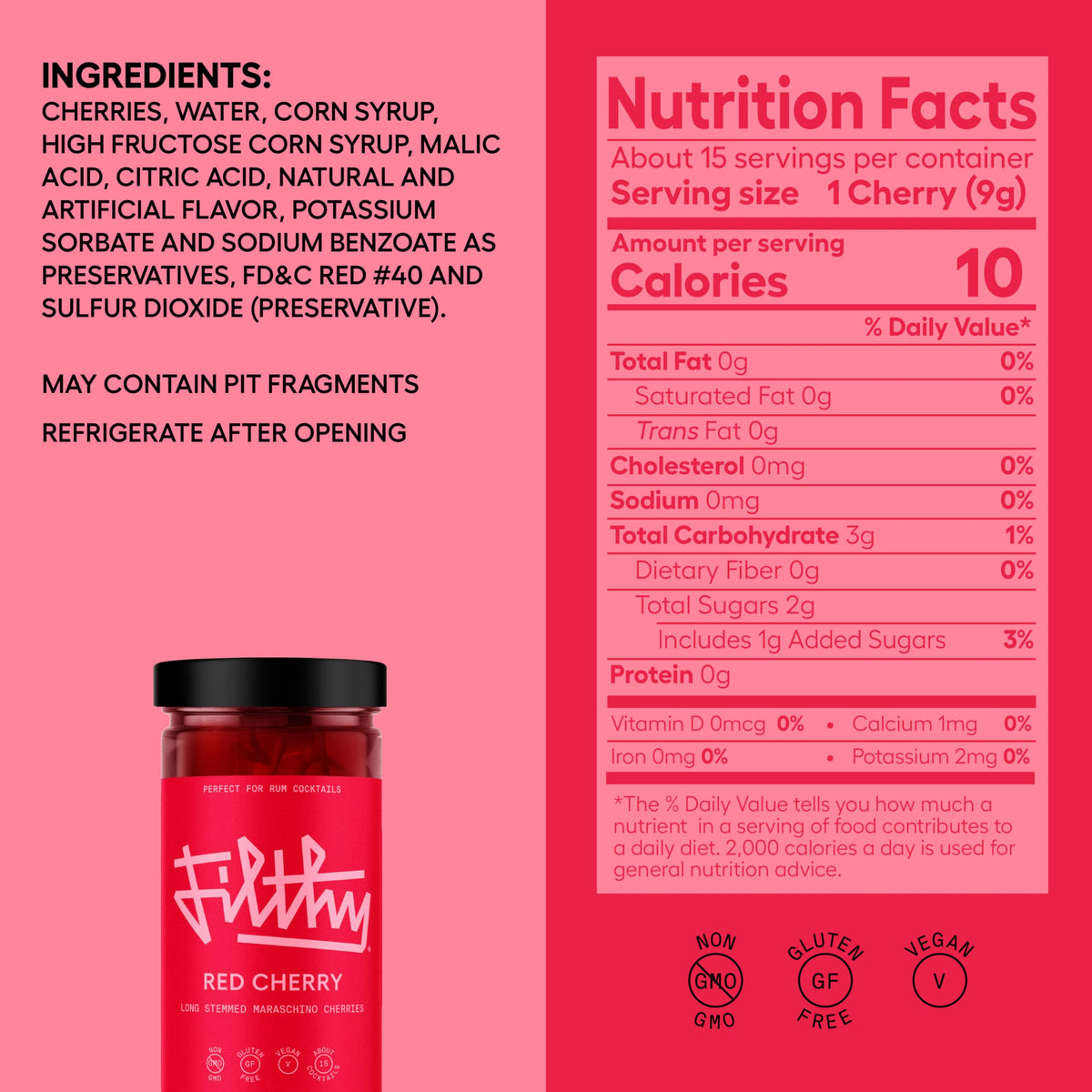 Filthy Food non-GMO gluten-free vegan ingredients support quality garnishes.