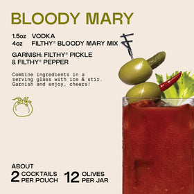 Filthy Food packaged Bloody Mary kit for travel and easy prep