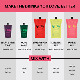 Filthy Food Paloma Mix bar setup suggests easy home entertaining.