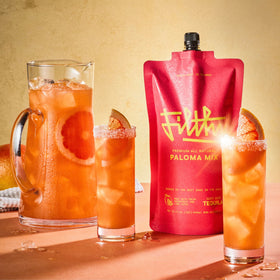 Filthy Food Paloma Mix ingredients close-up highlights real fruit juices and organic agave.