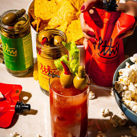 Filthy Food piri-piri pepper-stuffed olives add layered heat to cocktails