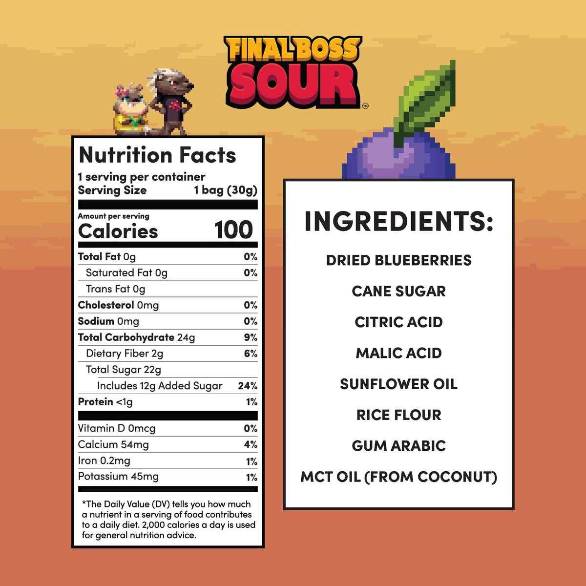 Final Boss Sour Blueberries Level 2 10-pack group shot emphasizing shareable snack.