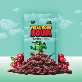 Final Boss Sour Cranberry Level 2 pouches ideal for on-the-go snacking