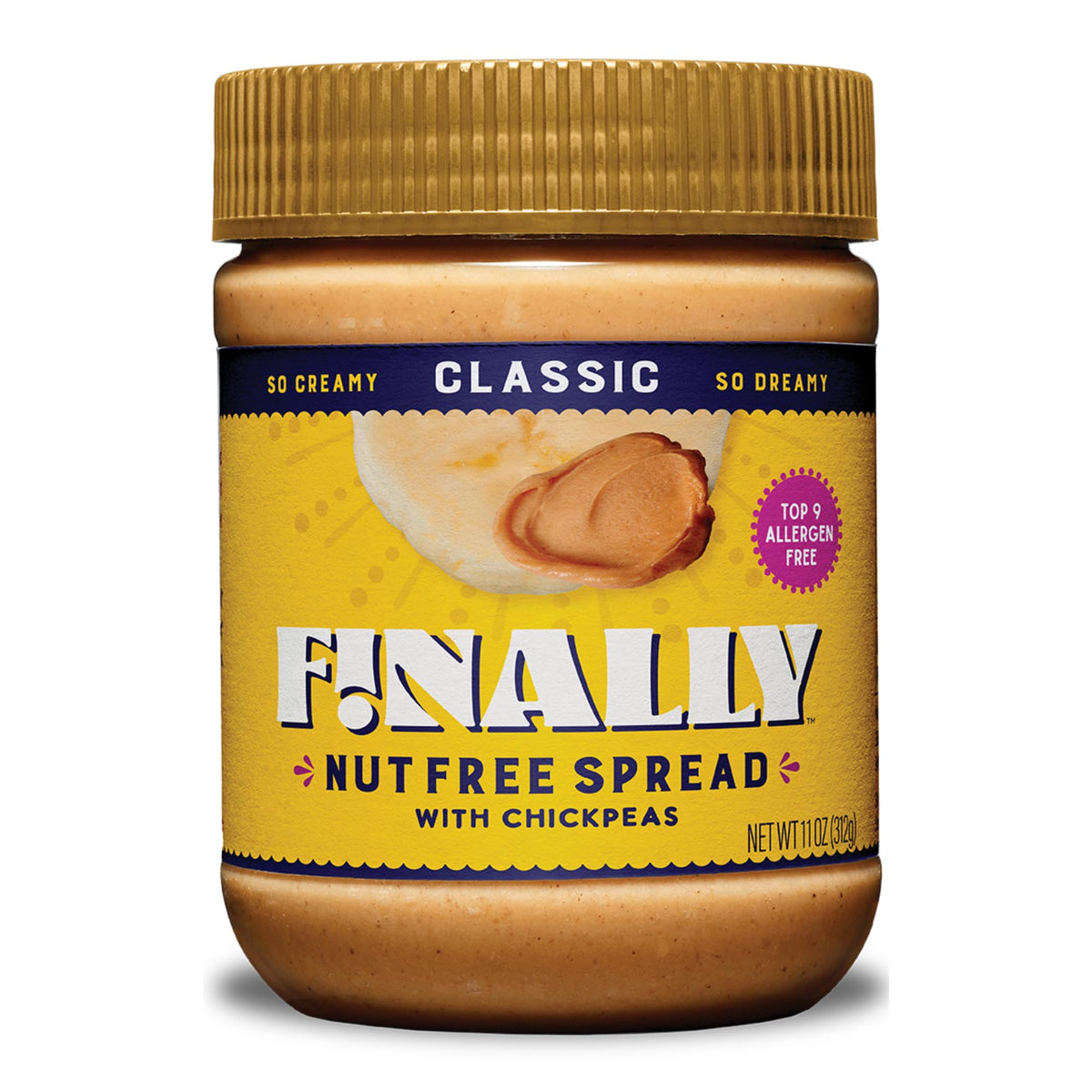 Finally Nut Free Classic Spread in a jar, creamy nut-free option for nut-free kitchens.